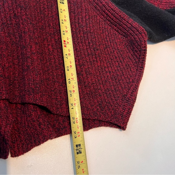 Zadig & Voltaire Sweater Women’s S Wool Blend Burgundy Turtleneck Ribbed Dolman - Picture 7 of 8